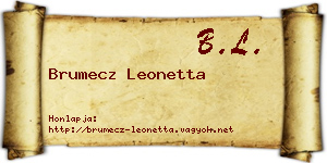 Brumecz Leonetta névjegykártya